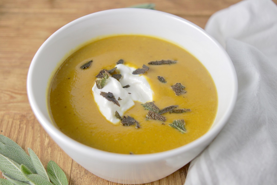 Butternut Squash, Sage & Brown Butter Soup | Ali Miller RD